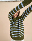 la ligne new york marin sweater moss periwinkle sweater