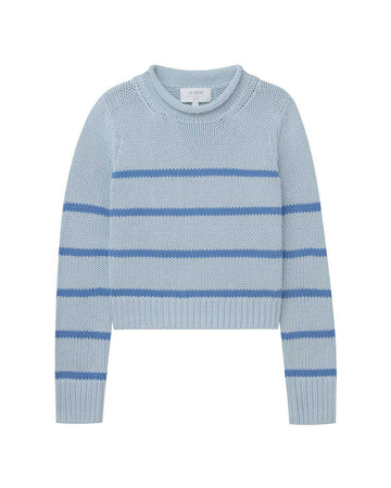 la ligne new york mini marina sweater light blue periwinkle sweater isolated