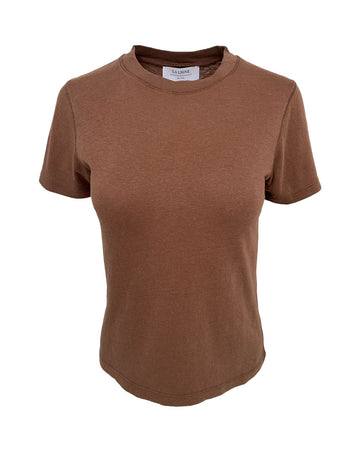 la ligne solid molly tee brown shirt isolated