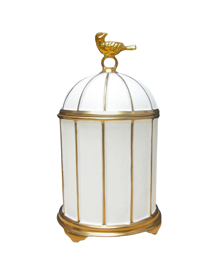 l'objet birdcage candle white