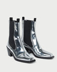 loeffler randall nat silver leather ankle boot