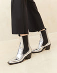 loeffler randall nat silver leather ankle boot