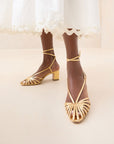 loeffler-randall livvy sandal gold on figure