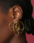 maggoosh rosewater earrings gold on figure detail