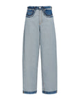 marni Blue Inside-Out Denim Carrot-Fit Jeans