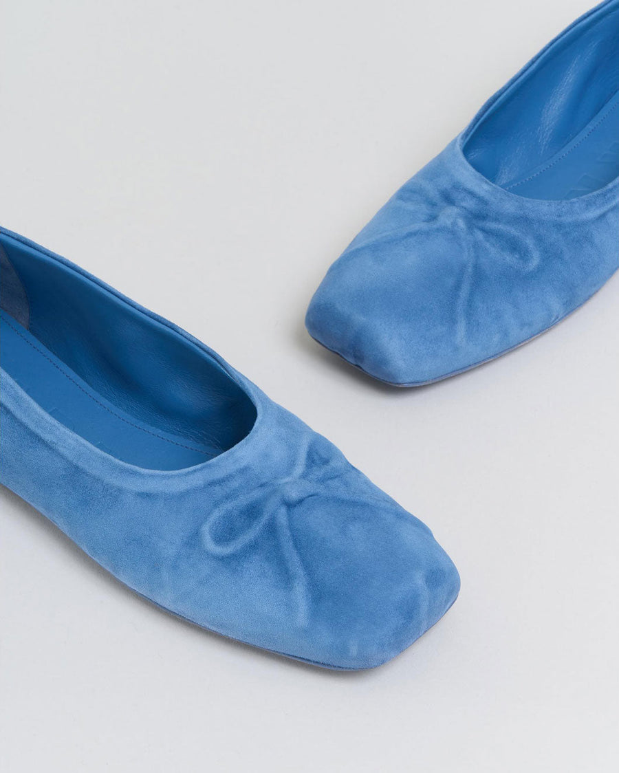 marni opal blue seamless ballet flat pair top