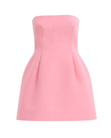marni Pink Cady Strapless Mini Dress