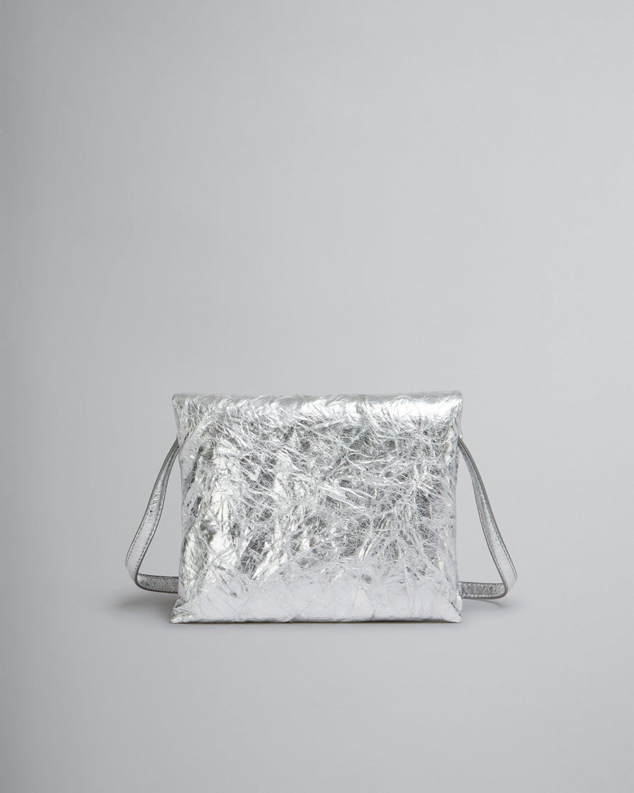 marni prisma mini pochette silver bag back