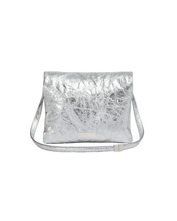 marni prisma mini pochette silver bag front