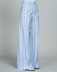 marni striped cotton poplin trouser blue on figure side