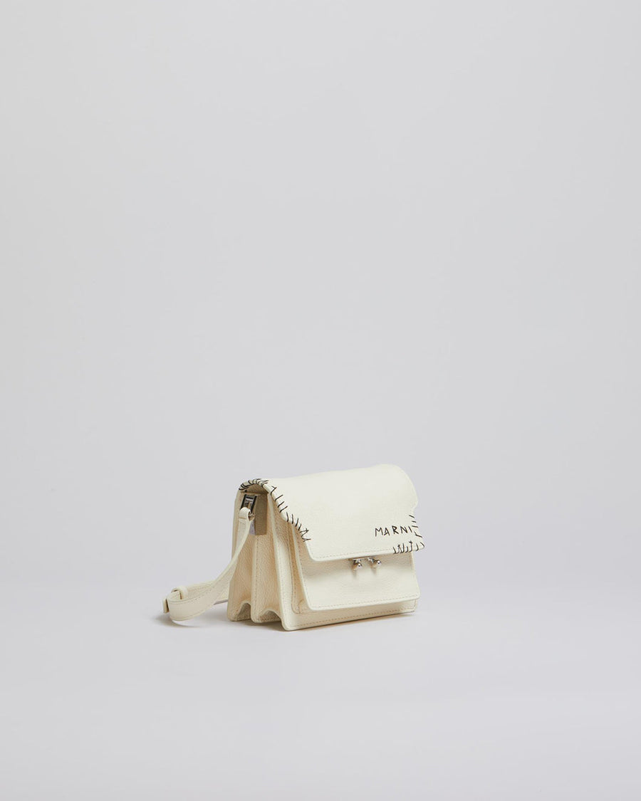 marni trunk soft mini bag ivory white side