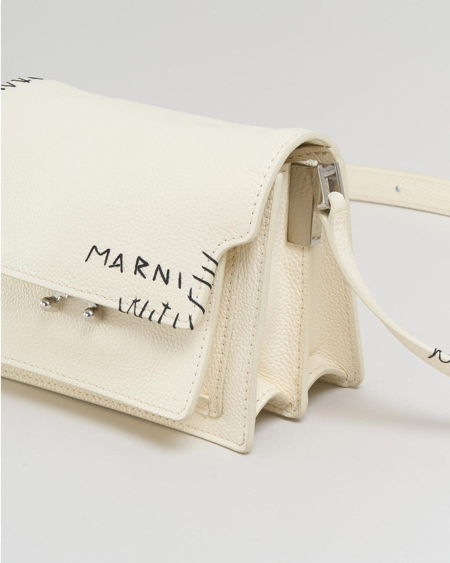 marni trunk soft mini bag ivory white