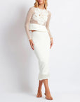 patbo embroidered crochet top cream figure front