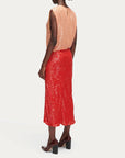 rachel comey rini dress red multi on figure back