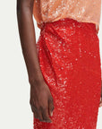 rachel comey rini dress red multi on figure detail