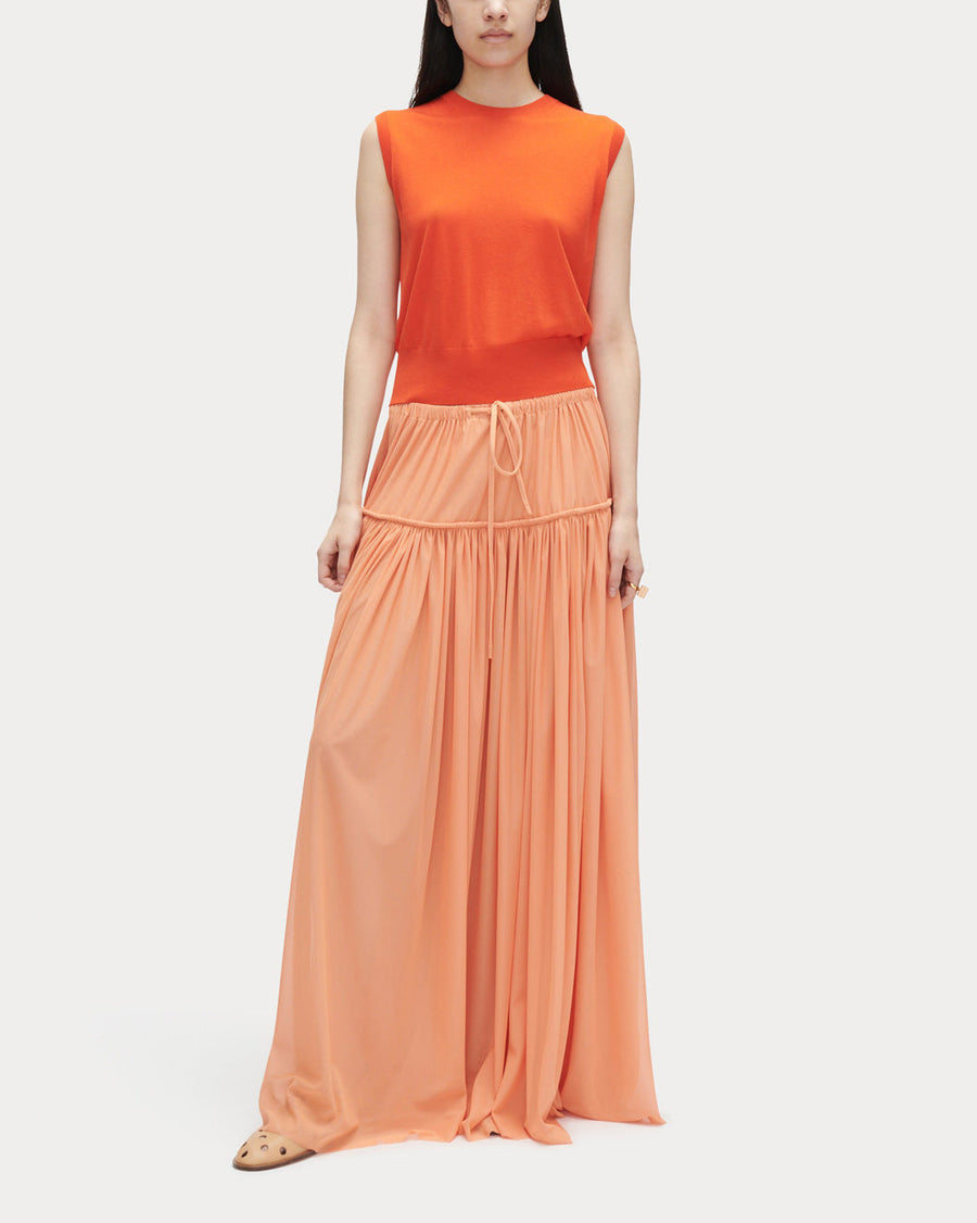 rachel comey kaira skirt peach skirt on figure front