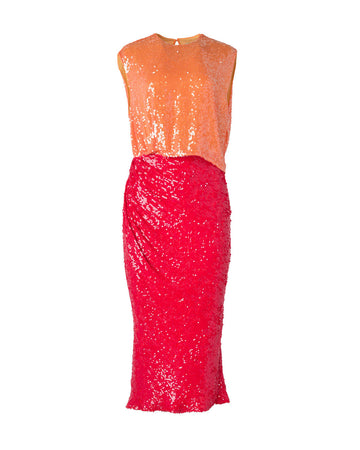 rachel comey rini dress red multi sequin