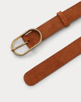rachel comey thick cliff belt caramel brown belt isolated front detail