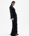 rachel gilbert aster gown black figure side