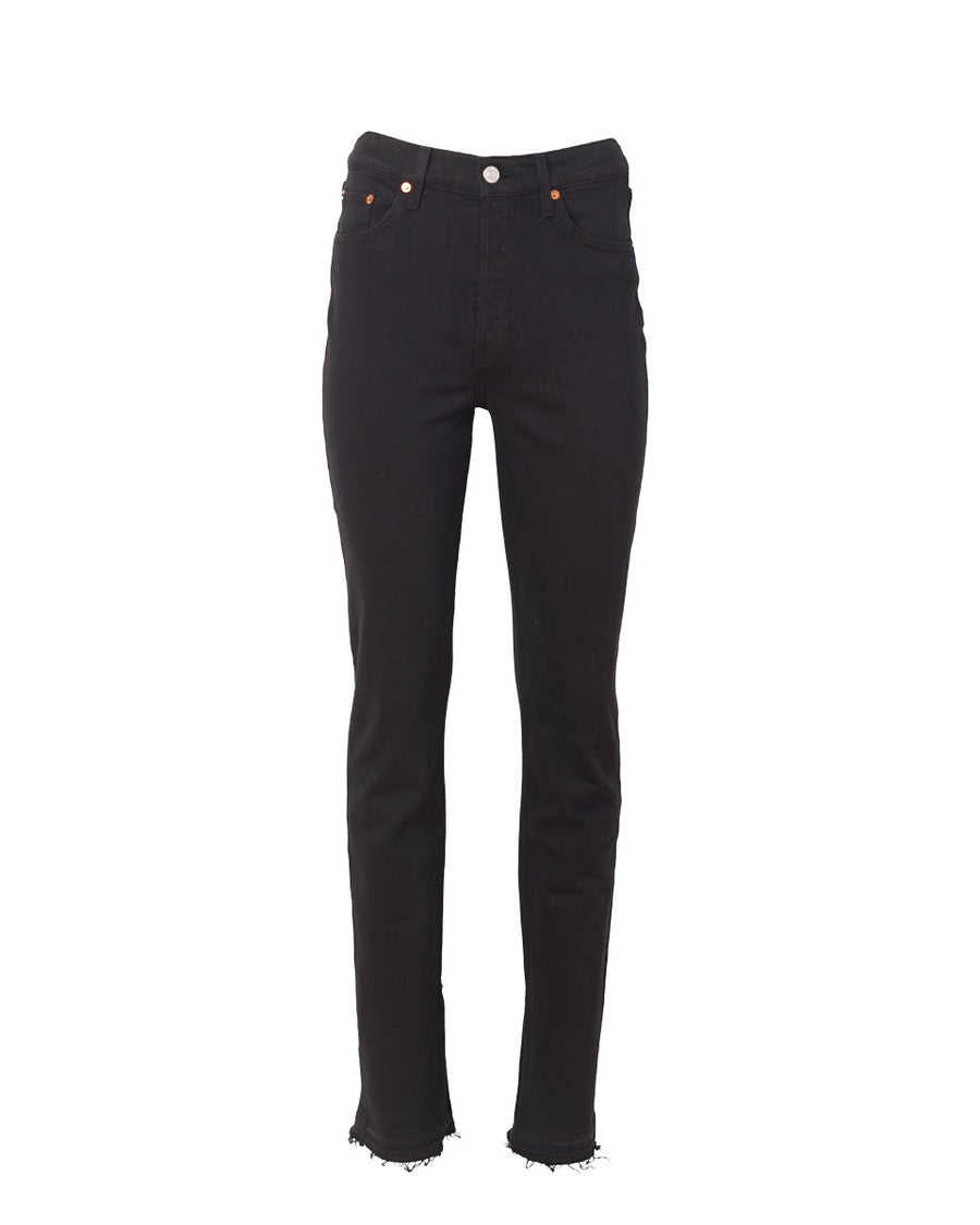 re/done 70s high rise skinny boot jean black