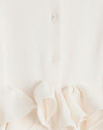 rochas ruffled cropped shirt cream white detail