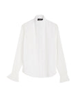 rochas shirt in chiffon cotton poplin white front