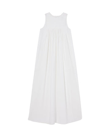 rohe Sleeveless Pleated A-Line Dress white isolated