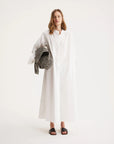 rohe classic shirtdress white on figure front