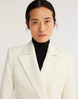 rohe tailored wool blazer cream figure detail