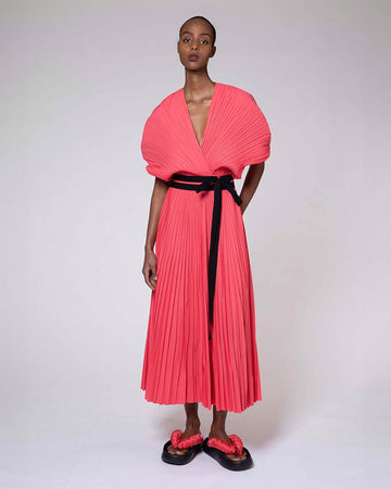 roksanda benedita dress pink on figure front