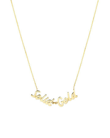 roxanne first sale solid gold script necklace