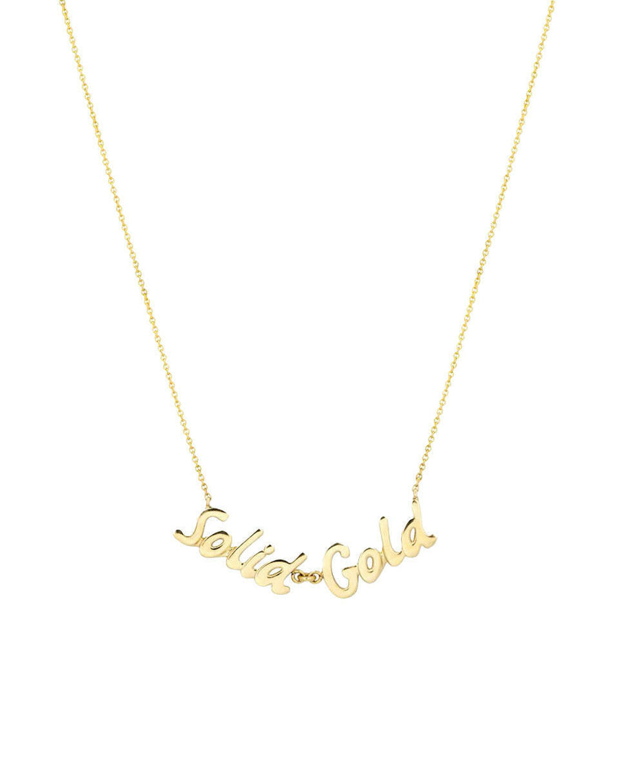 roxanne first sale solid gold script necklace