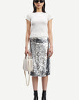 samsoe angy skirt silver figure front
