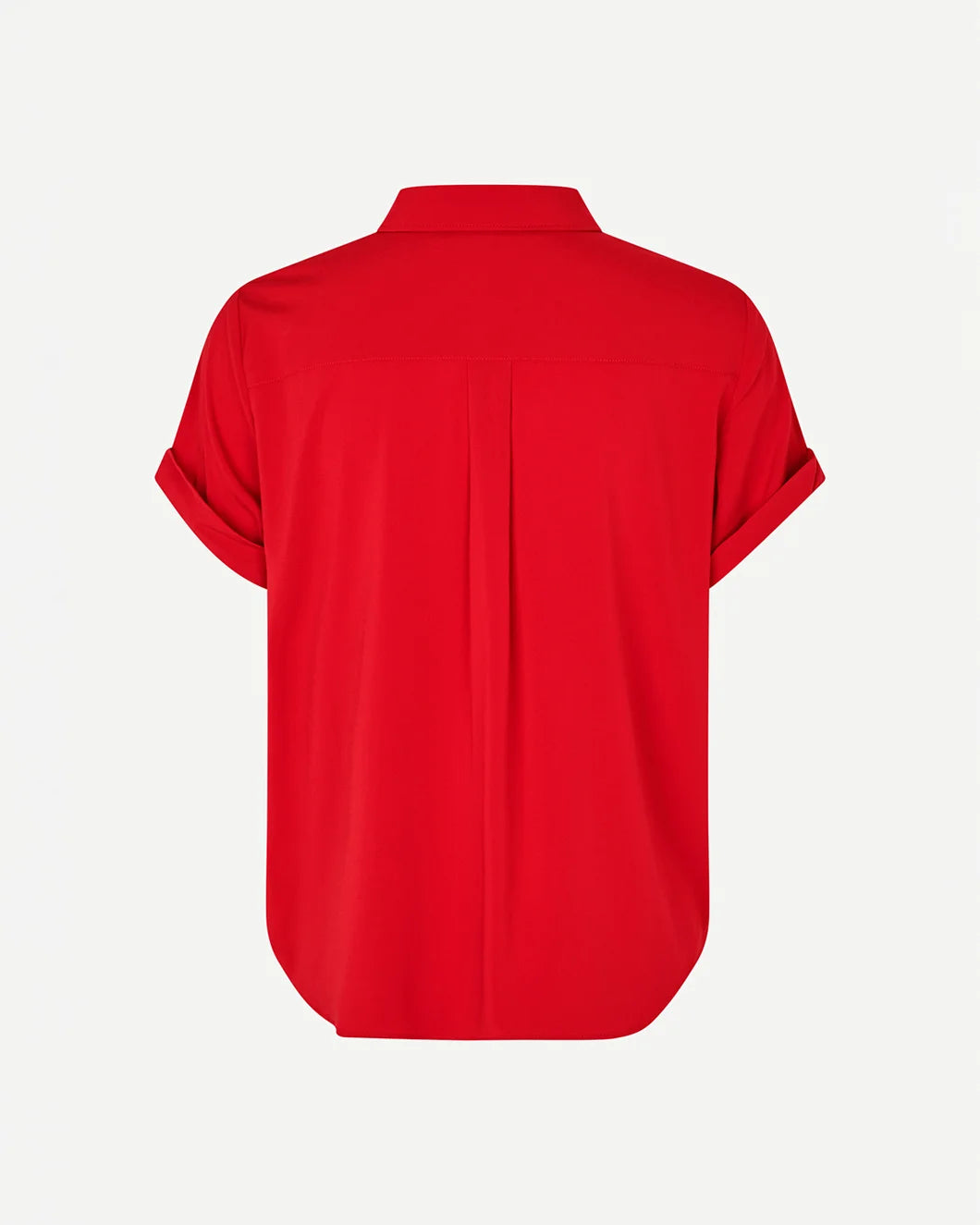 samsoe samsoe red Majan short sleeve Shirt back view