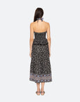 sea new york everly embroidery halter neck dress black dress on figure back