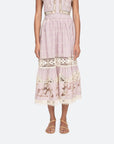 sea new york joah embroidary skirt lilac skirt on figure front detail