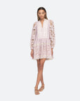sea new york joah embroidery l slv tunic dress lilac dress on figure front