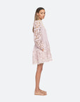 sea new york joah embroidery l slv tunic dress lilac dress on figure left side