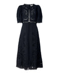 sea new york liat embroidory short sleeve dress black