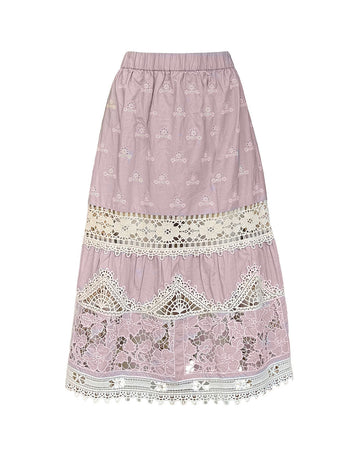 sea new york joah embroidary skirt lilac skirt