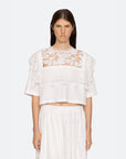 sea ny Joah Embroidery T-Shirt white on figure front