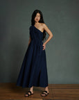 soeur ashley bleu de chine ble44245 dark blue dress on figure front side