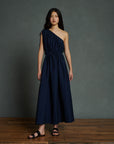     soeur ashley bleu de chine ble44245 dark blue dress on figure front
