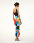 staud katie dress sails up multi color on figure back