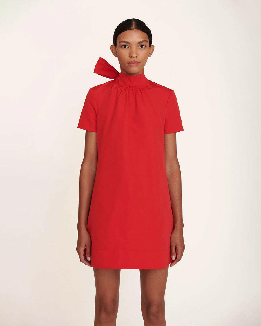 staud mini ilana dress red on figure front