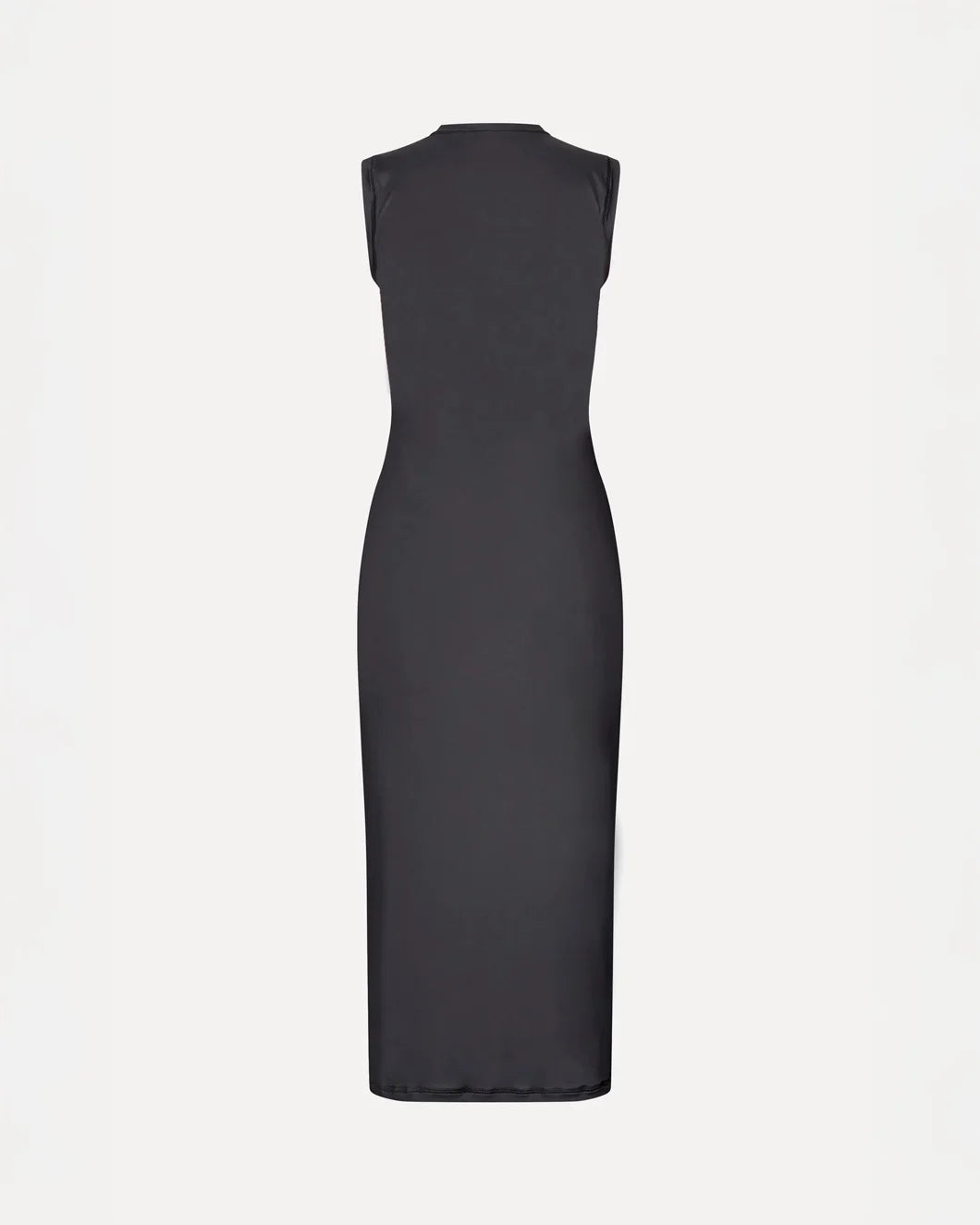 stine goya Elastic Crewneck Dress melting flowers black and pink back