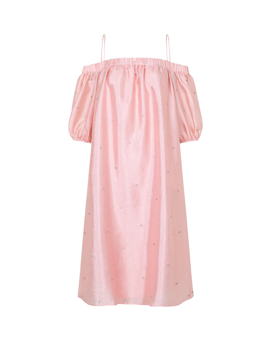 stine goya portia dress pink front