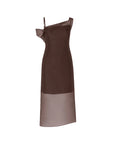 stine goya roxanna dress cocoa brown dress isolated front