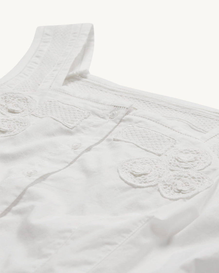 the garment kirsten short dress white top detail