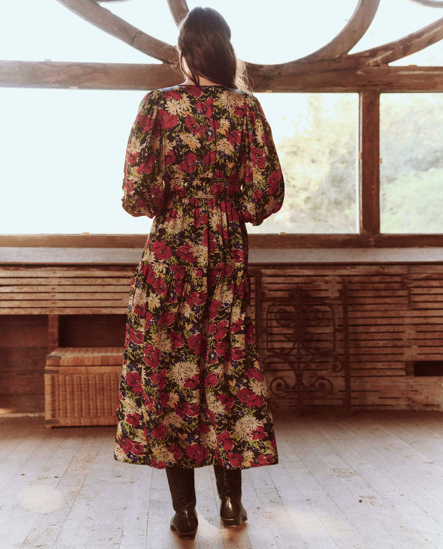 the great the brook dress red floral back